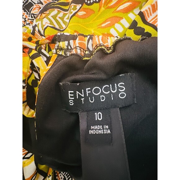 2/$30 Boho Chic Size 10 Enfocus Studio Floral Patterned Full Length Dress - Picture 4 of 13